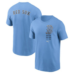 Boston Red Sox Record Shattered T-Shirt Light Blue | Nike