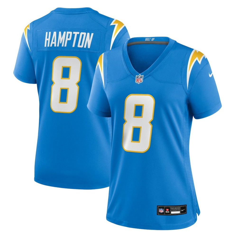 Omarion Hampton Los Angeles Chargers Women's Team Game Jersey - Powder Blue
