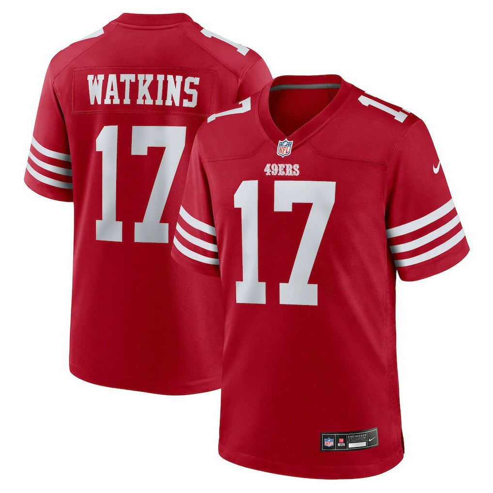 Jordan Watkins San Francisco 49ers Team Game Jersey - Scarlet