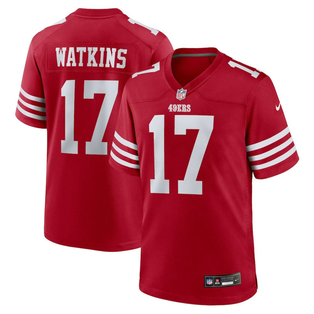 Jordan Watkins San Francisco 49ers Team Game Jersey - Scarlet