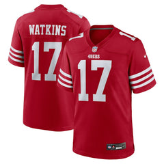 Jordan Watkins San Francisco 49ers Team Game Jersey - Scarlet