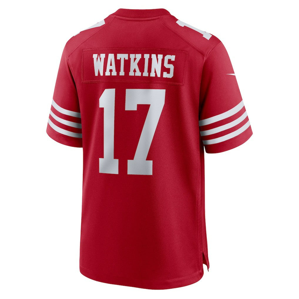 Jordan Watkins San Francisco 49ers Team Game Jersey - Scarlet
