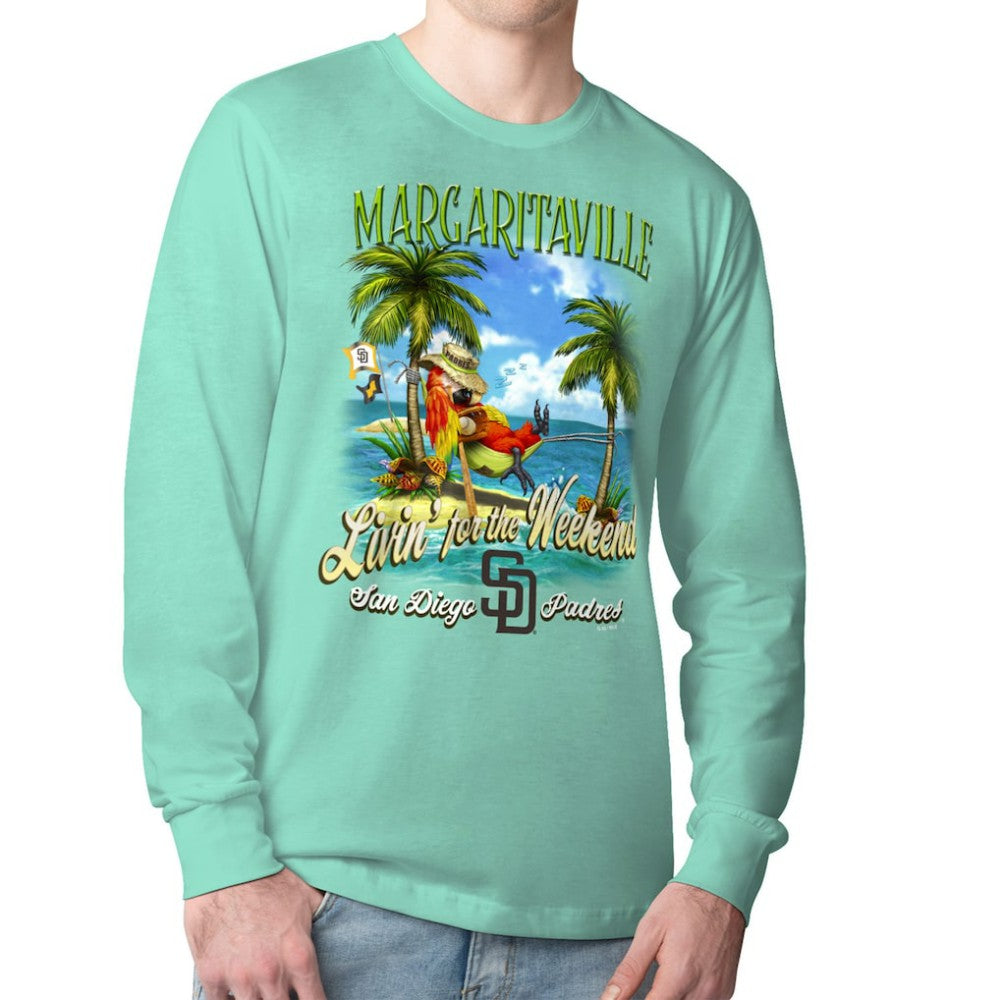 San Diego Padres Margaritaville Livin' for the Weekend Long Sleeve T-Shirt Mint