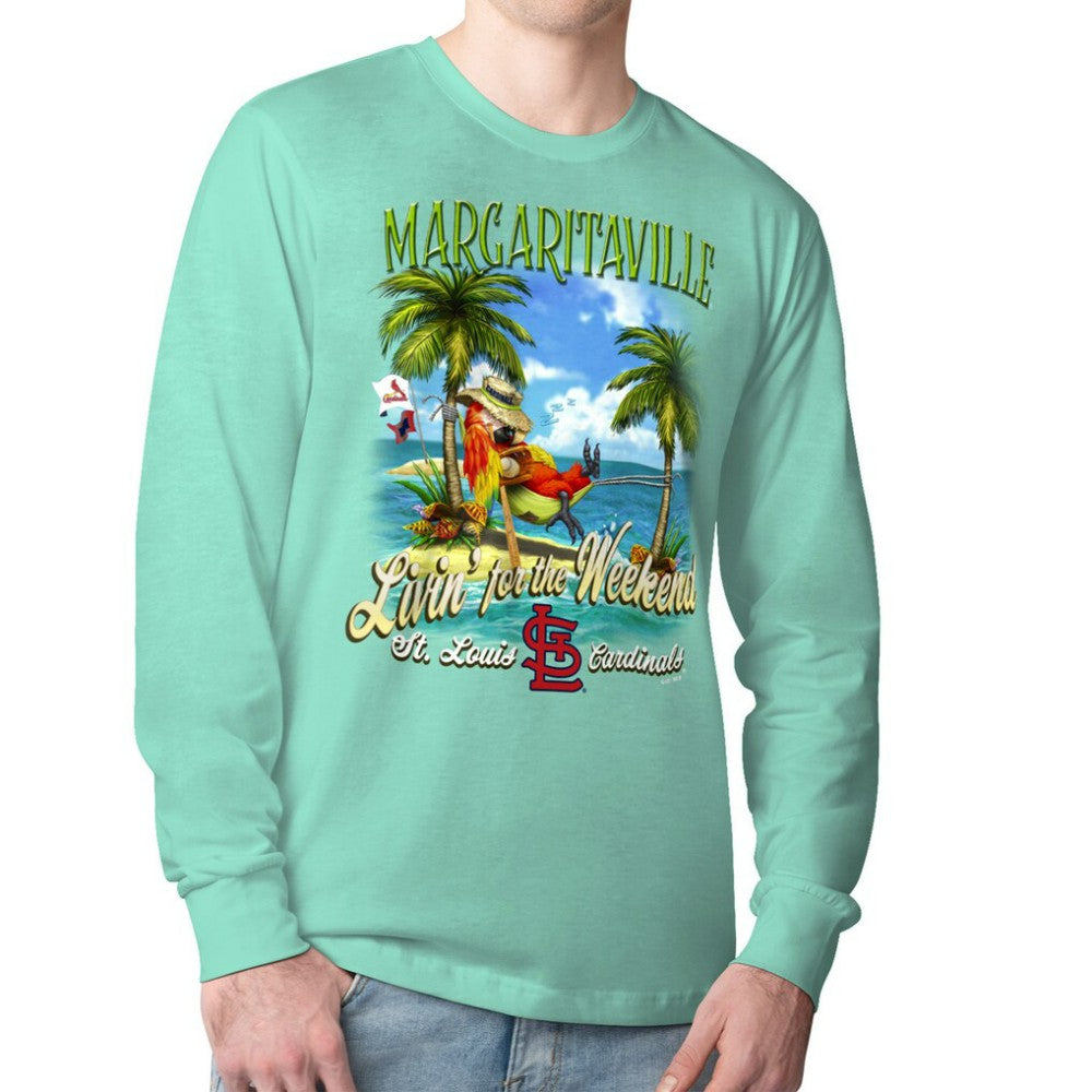 St. Louis Cardinals Margaritaville Livin' for the Weekend Long Sleeve T-Shirt Mint