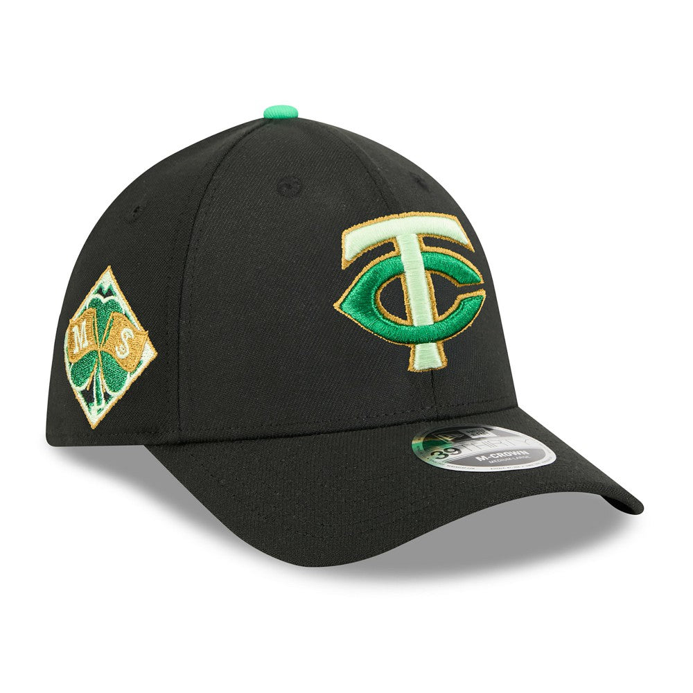 Minnesota Twins 2026 St. Patrick's Day 39THIRTY Flex Hat Black | New Era