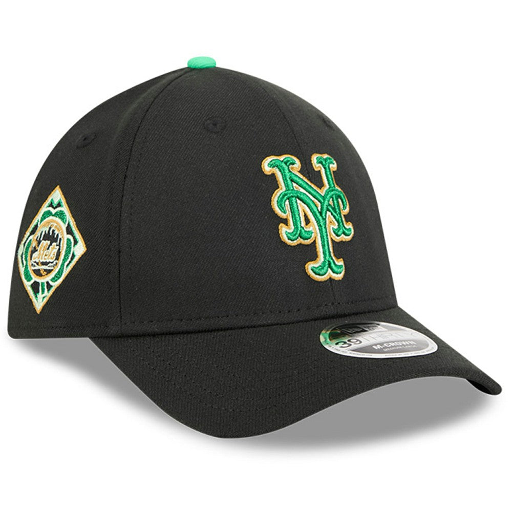 New York Mets 2026 St. Patrick's Day 39THIRTY Flex Hat Black | New Era