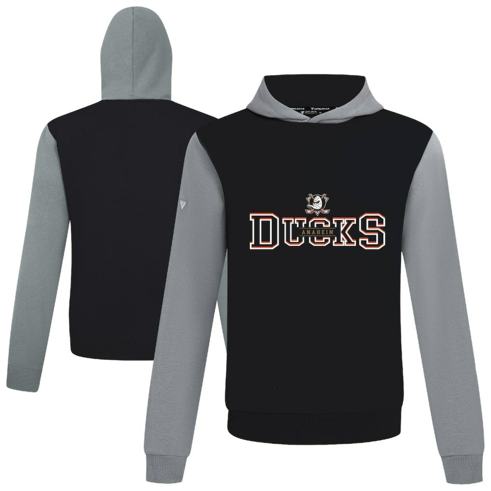 Anaheim Ducks Levelwear Ultimate Journey Pullover Hoodie Black/Gray