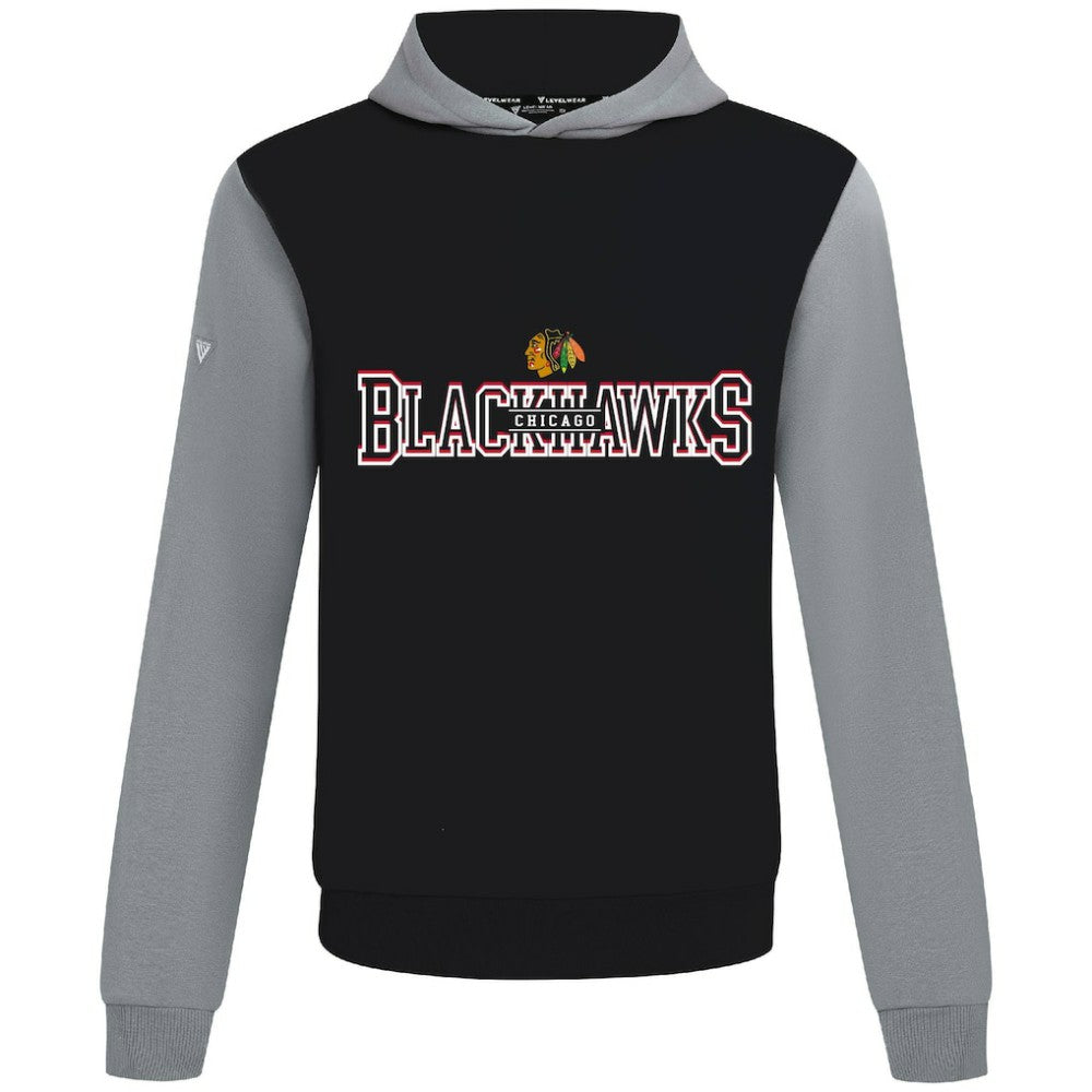 Chicago Blackhawks Levelwear Ultimate Journey Pullover Hoodie Black/Gray