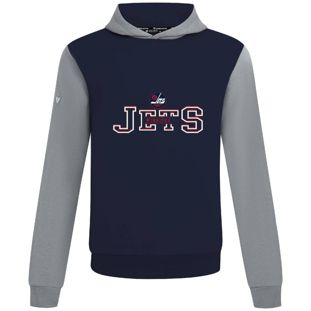 Winnipeg Jets Levelwear Ultimate Journey Pullover Hoodie Navy/Gray