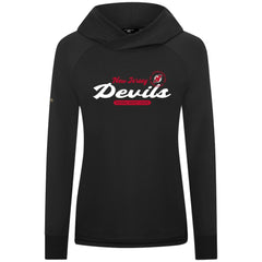 New Jersey Devils Levelwear Women's Slender Monument Raglan Pullover Hoodie Black
