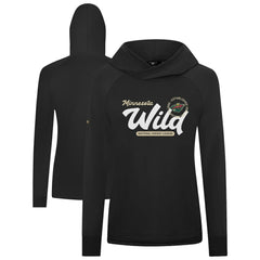 Minnesota Wild Levelwear Women's Slender Monument Raglan Pullover Hoodie Black