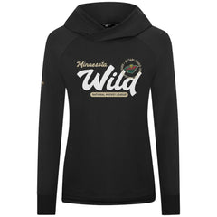 Minnesota Wild Levelwear Women's Slender Monument Raglan Pullover Hoodie Black