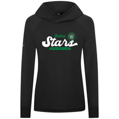 Dallas Stars Levelwear Women's Slender Monument Raglan Pullover Hoodie Black