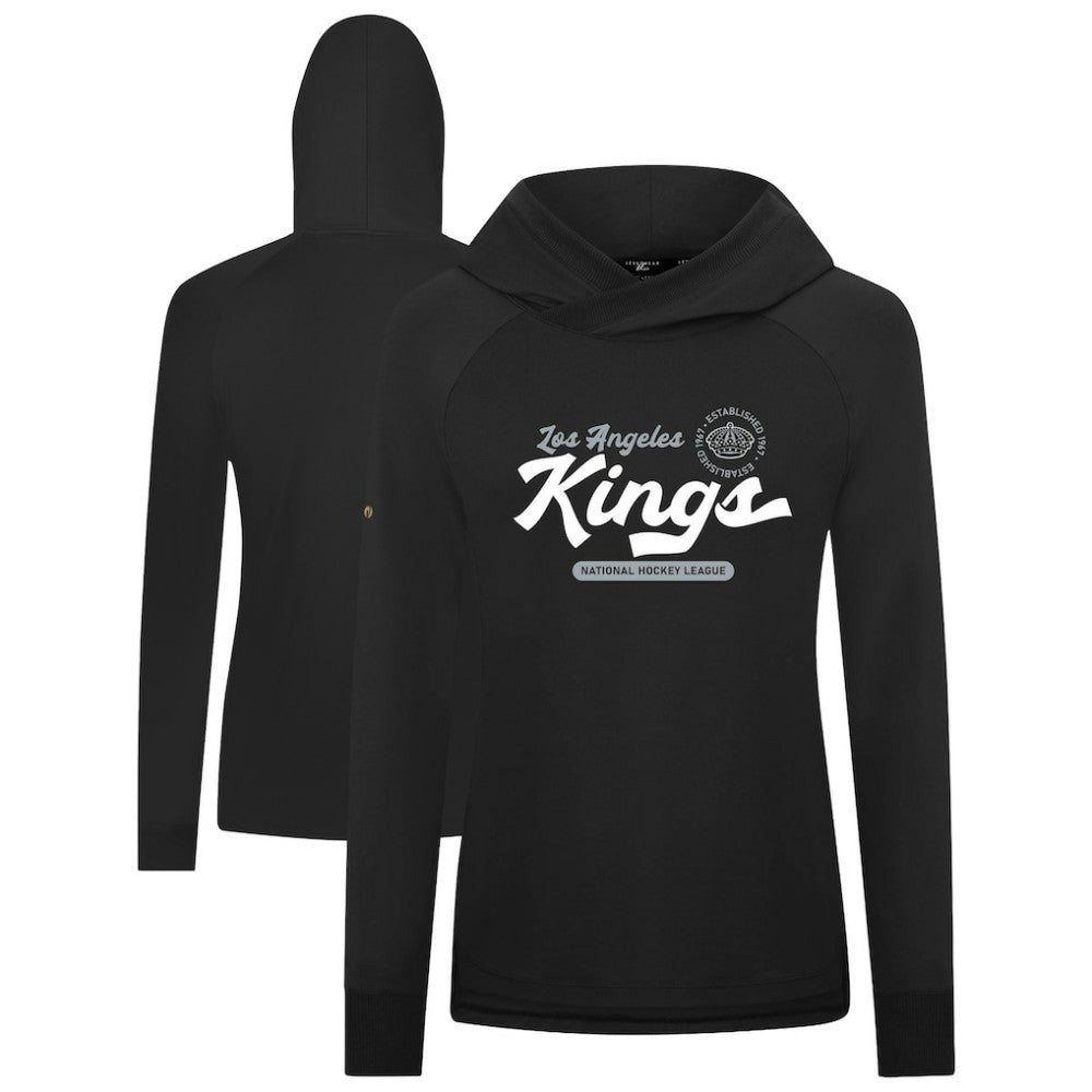 Los Angeles Kings Levelwear Women's Slender Monument Raglan Pullover Hoodie Black