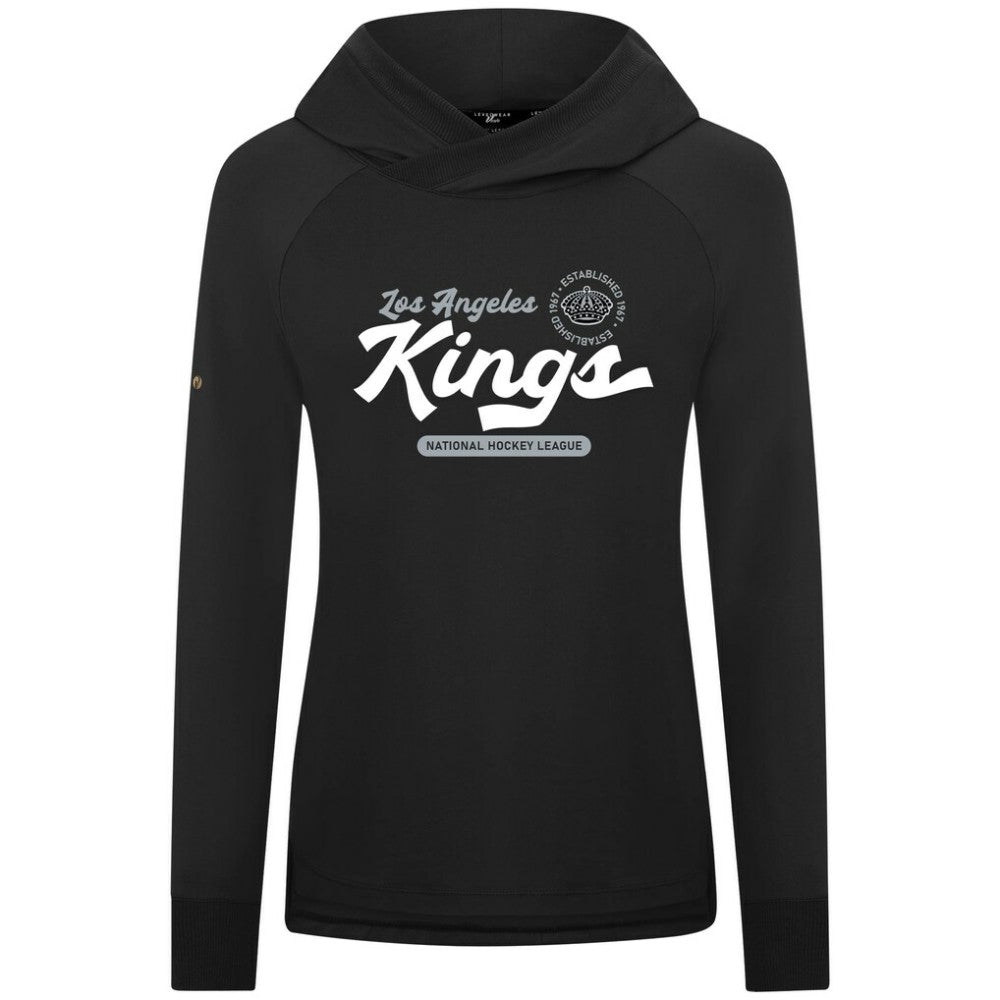 Los Angeles Kings Levelwear Women's Slender Monument Raglan Pullover Hoodie Black
