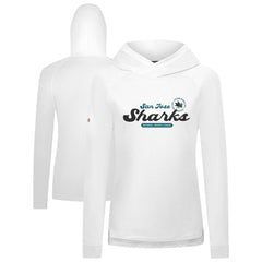 San Jose Sharks Levelwear Women's Slender Monument Raglan Pullover Hoodie White