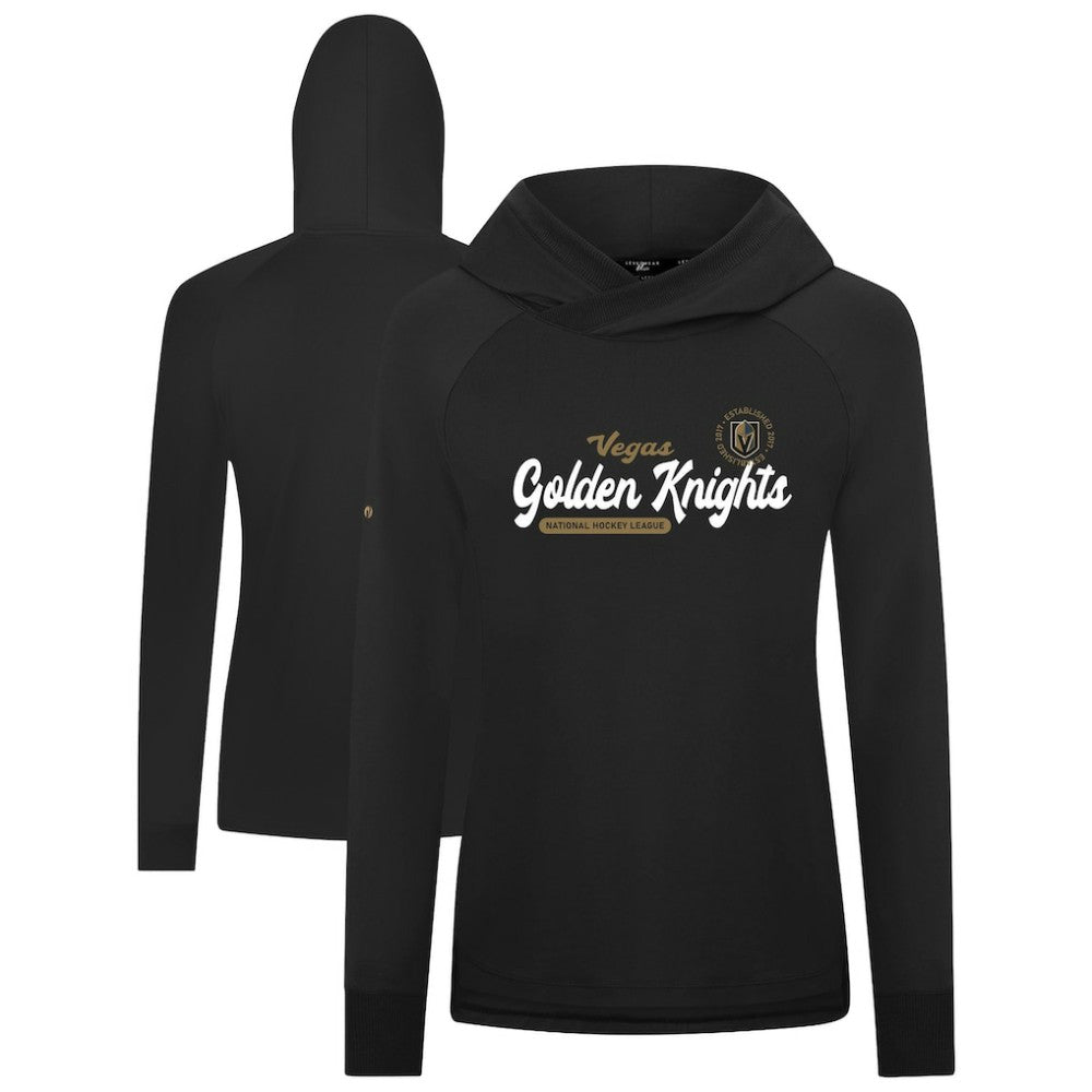 Vegas Golden Knights Levelwear Women's Slender Monument Raglan Pullover Hoodie Black