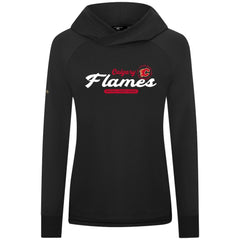 Calgary Flames Levelwear Women's Slender Monument Raglan Pullover Hoodie Black