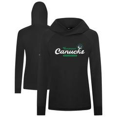 Vancouver Canucks Levelwear Women's Slender Monument Raglan Pullover Hoodie Black