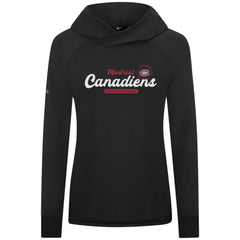 Montreal Canadiens Levelwear Women's Slender Monument Raglan Pullover Hoodie Black