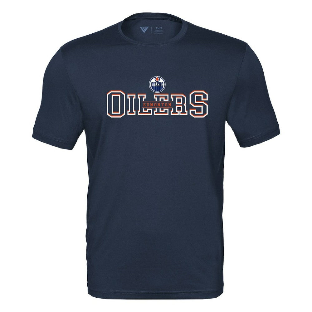 Edmonton Oilers Levelwear Anthem Journey Performance T-Shirt Navy