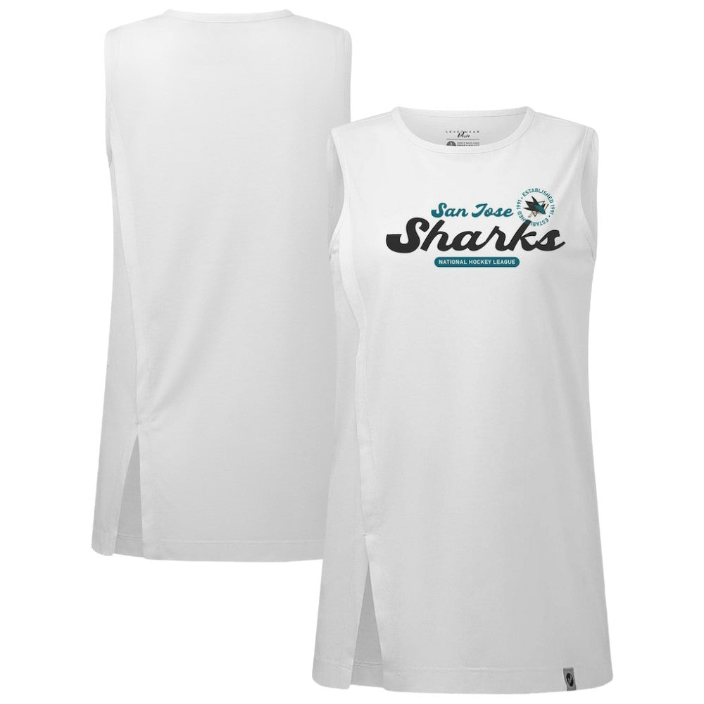 San Jose Sharks Levelwear Women's Influx Monument Tank Top White