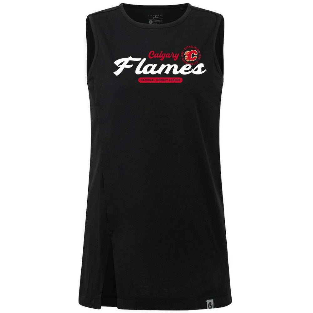 Calgary Flames Levelwear Women's Influx Monument Tank Top Black