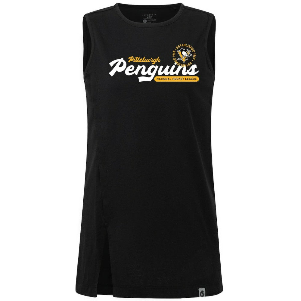 Pittsburgh Penguins Levelwear Women's Influx Monument Tank Top Black