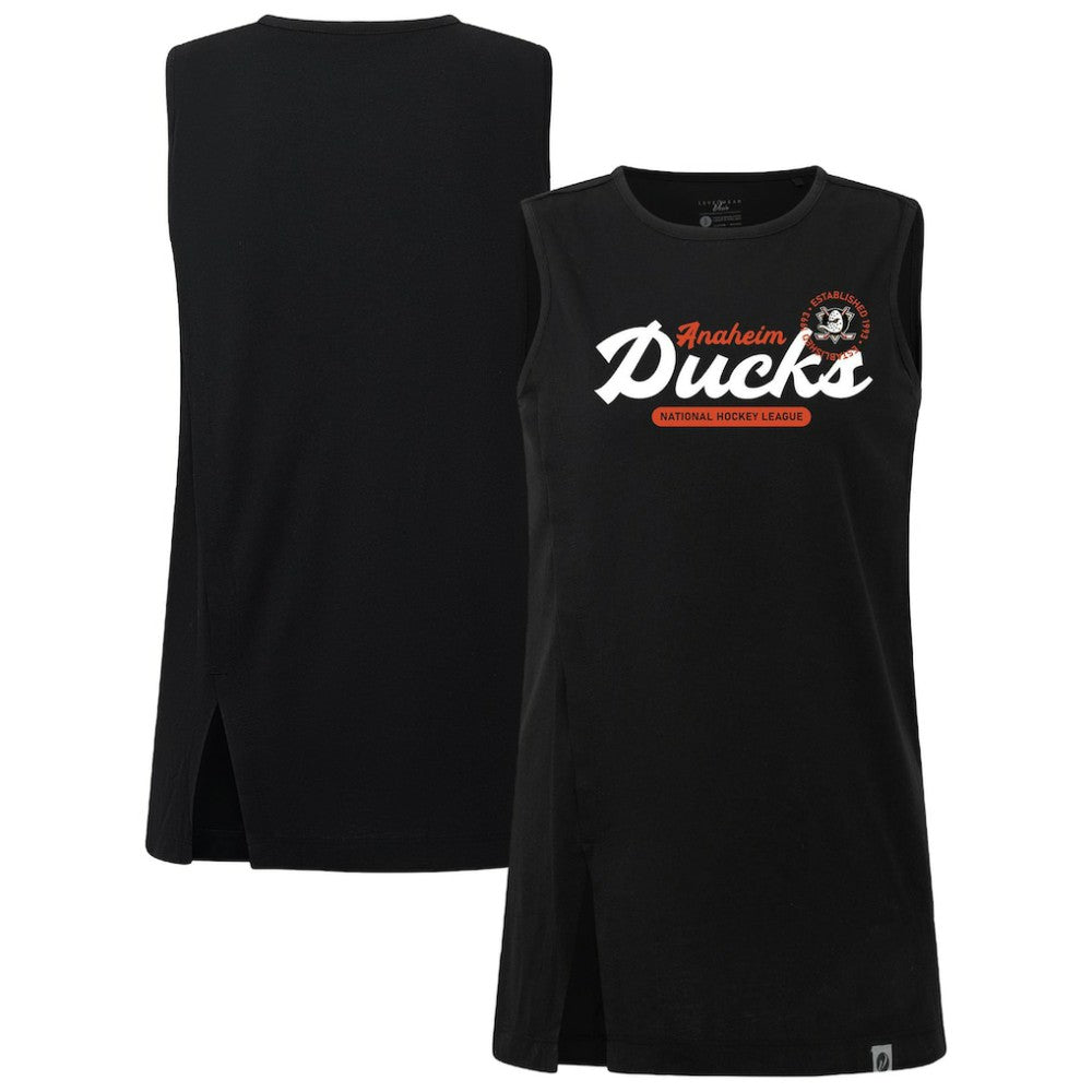 Anaheim Ducks Levelwear Women's Influx Monument Tank Top Black