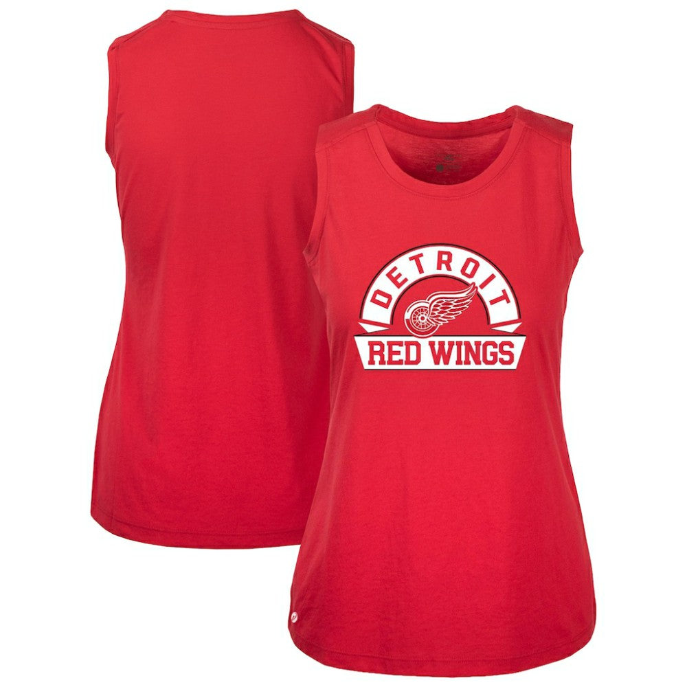 Detroit Red Wings Levelwear Women's Macy Banner Arch Tank Top Red