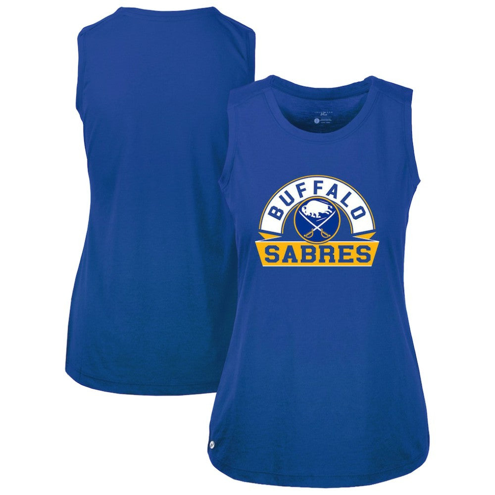 Buffalo Sabres Levelwear Women's Macy Banner Arch Tank Top Royal