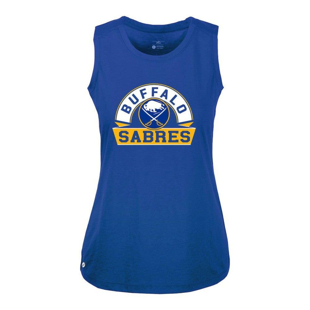 Buffalo Sabres Levelwear Women's Macy Banner Arch Tank Top Royal