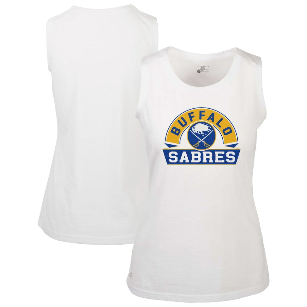 Buffalo Sabres Levelwear Women's Macy Banner Arch Tank Top White