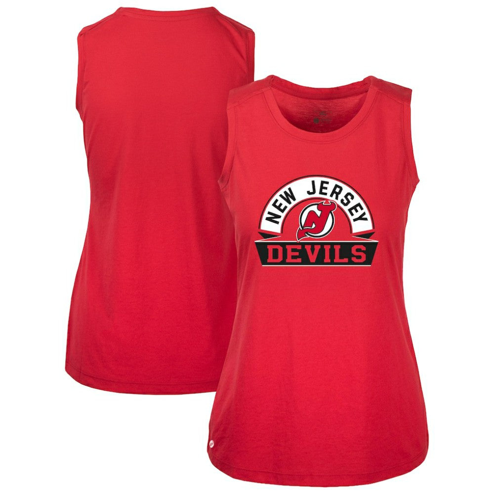 New Jersey Devils Levelwear Women's Macy Banner Arch Tank Top Red