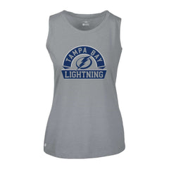 Tampa Bay Lightning Levelwear Women's Macy Banner Arch Tank Top Gray