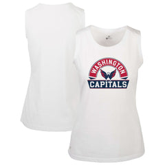 Washington Capitals Levelwear Women's Macy Banner Arch Tank Top White