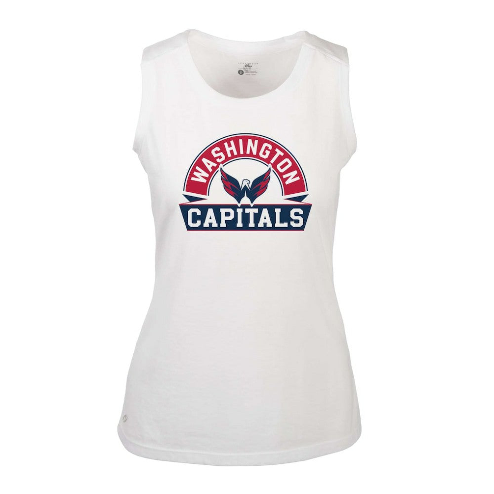 Washington Capitals Levelwear Women's Macy Banner Arch Tank Top White