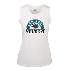 San Jose Sharks Levelwear Women's Macy Banner Arch Tank Top White