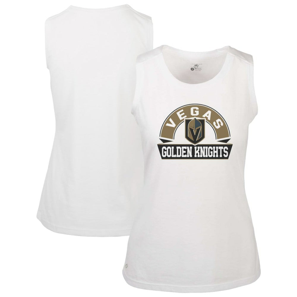 Vegas Golden Knights Levelwear Women's Macy Banner Arch Tank Top White