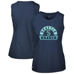 Seattle Kraken Levelwear Women's Macy Banner Arch Tank Top Deep Sea Blue