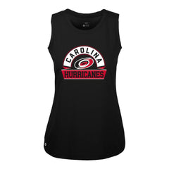 Carolina Hurricanes Levelwear Women's Macy Banner Arch Tank Top Black