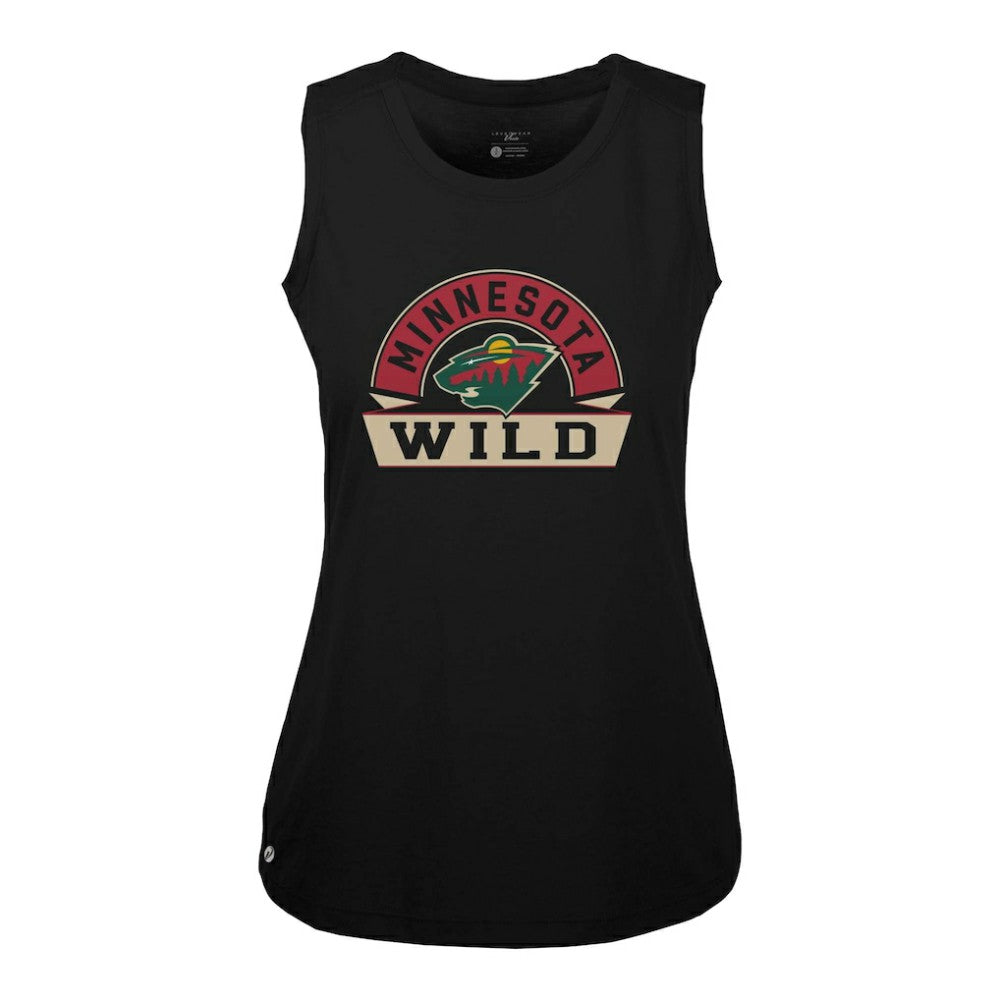Minnesota Wild Levelwear Women's Macy Banner Arch Tank Top Black