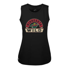 Minnesota Wild Levelwear Women's Macy Banner Arch Tank Top Black
