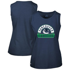 Vancouver Canucks Levelwear Women's Macy Banner Arch Tank Top Navy