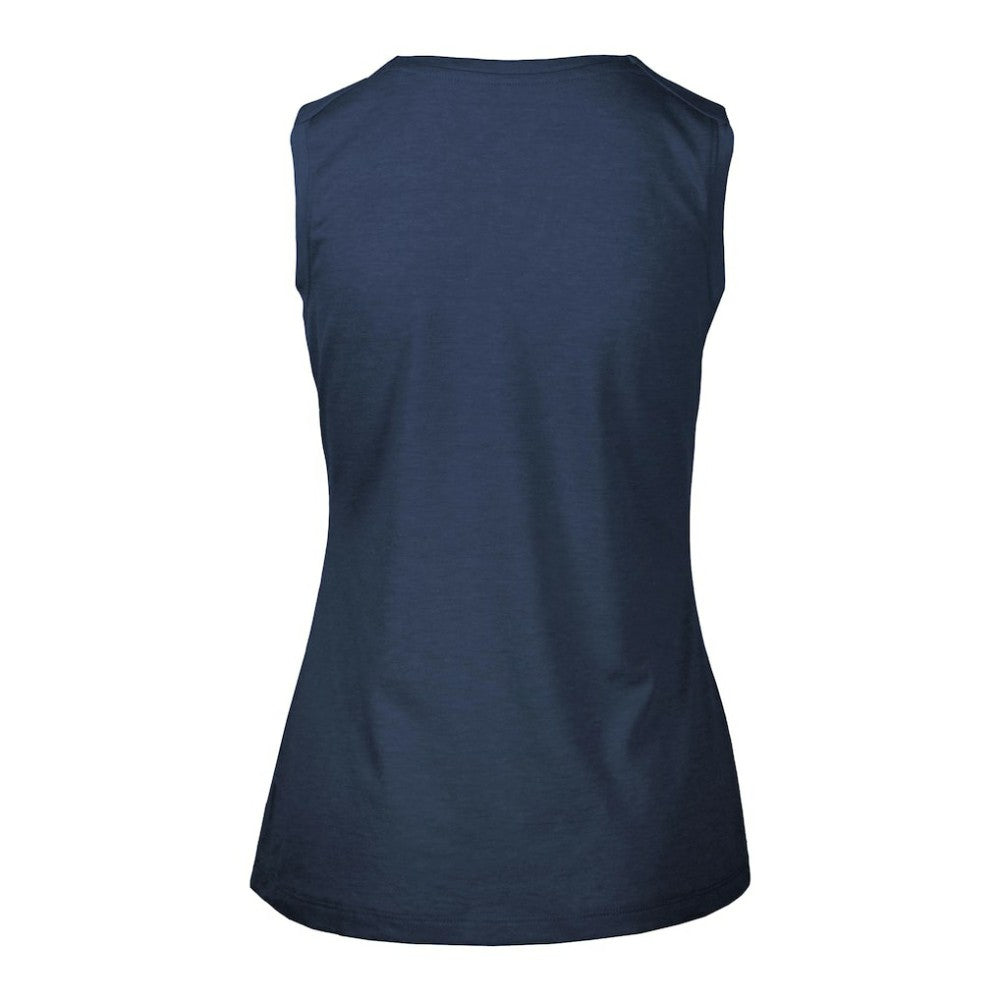 Vancouver Canucks Levelwear Women's Macy Banner Arch Tank Top Navy