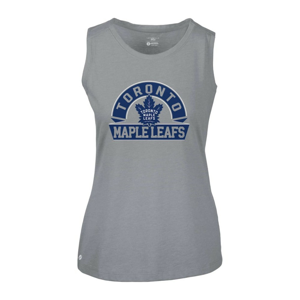 Toronto Maple Leafs Levelwear Women's Macy Banner Arch Tank Top Gray