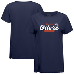Edmonton Oilers Levelwear Women's Influx Monument T-Shirt Navy