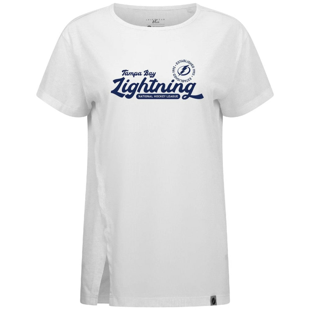 Tampa Bay Lightning Levelwear Women's Influx Monument T-Shirt White