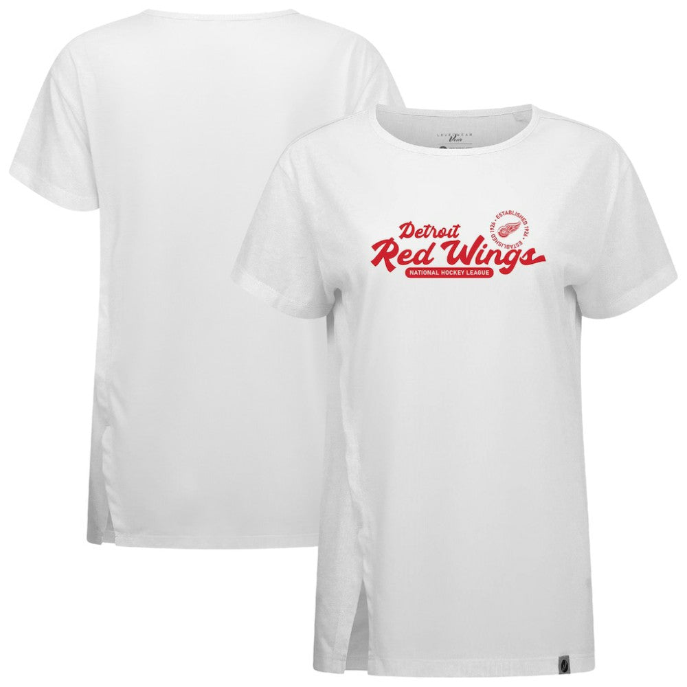Detroit Red Wings Levelwear Women's Influx Monument T-Shirt White