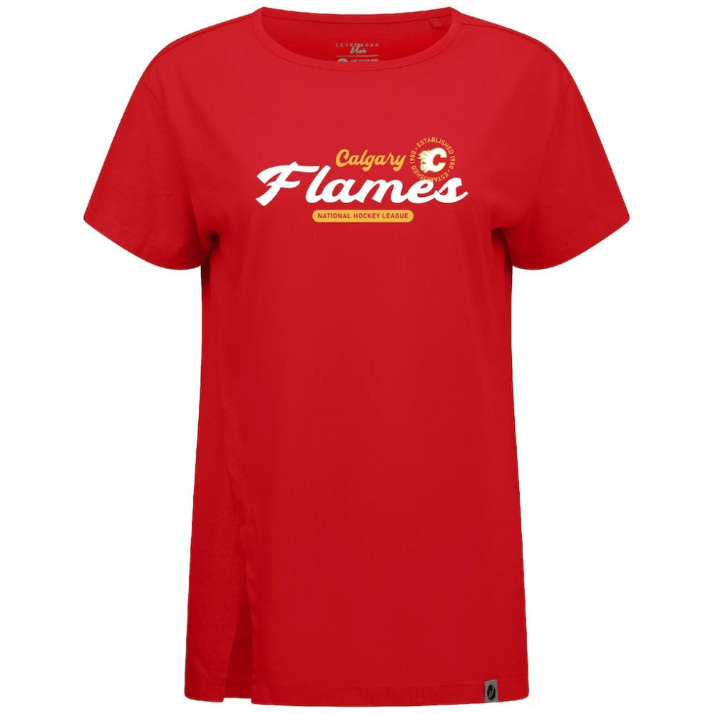 Calgary Flames Levelwear Women's Influx Monument T-Shirt Red